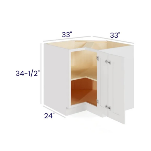 White Shaker Easy Reach Base Cabinet