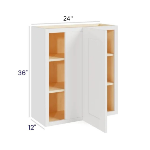 White Shaker 36″ H Wall Blind Cabinet