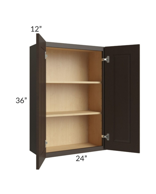 Shaker Espresso 36″ H Double Door Wall Cabinet