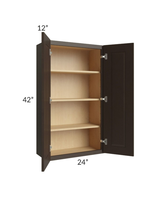 Shaker Espresso 42″ H Double Door Wall Cabinet