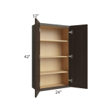 Shaker Espresso 42″ H Double Door Wall Cabinet