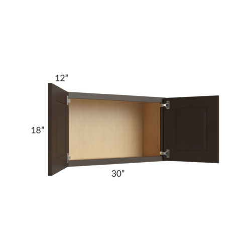 Shaker Espresso 18″ H Double Door Wall Cabinet