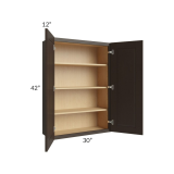 Shaker Espresso 42″ H Double Door Wall Cabinet