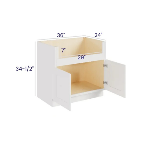 White Shaker Farmhouse Sink Base