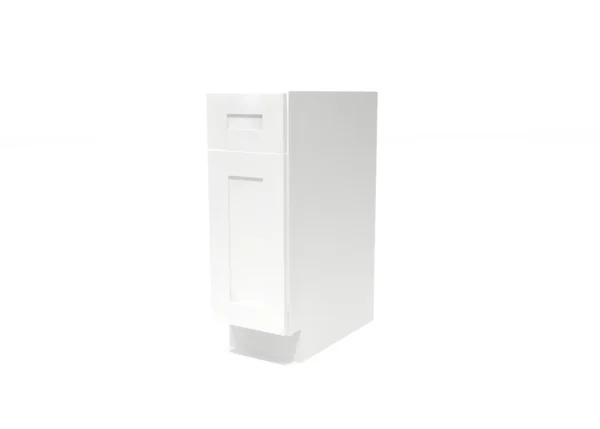 Shaker Pure White - Base Cabinet Single Door-12"W X 24"D X 34-1/2"H With 1 Door, Drawer And Shelf