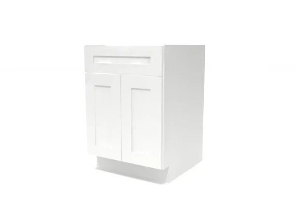 Shaker Pure White - Base Cabinet - 24"W x 34-1/2"H x 24"D - 2D, 1DRW, 1S