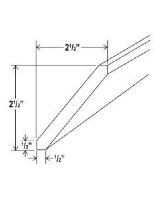 White Shaker Angle Crown molding