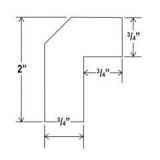 Shaker Navy Blue Angle Light Rail molding