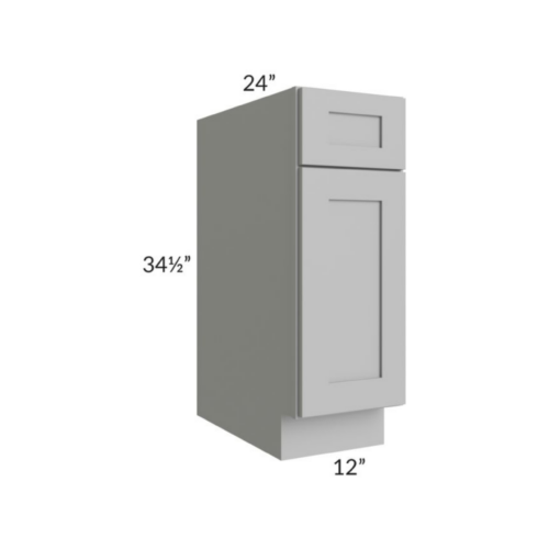 Shaker Gray Base Cabinet with Single Door & Drawer