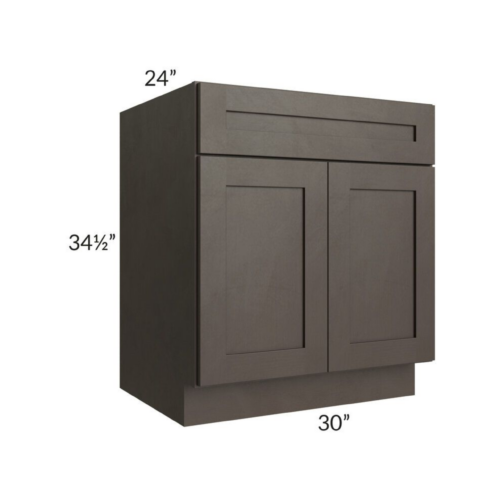 Shaker Espresso Base Cabinet with Double Doors and Drawers
