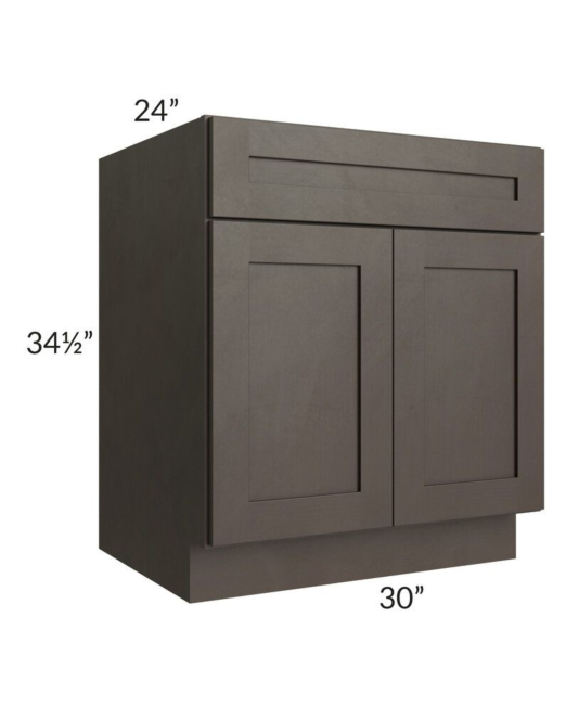 Shaker Espresso Base Cabinet with Double Doors and Drawers