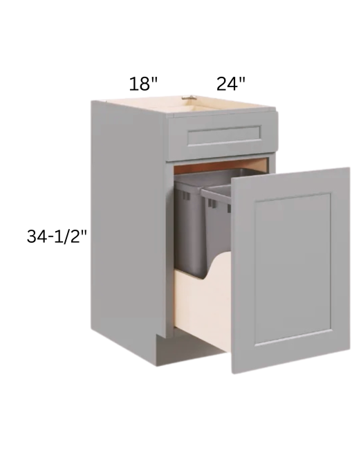 Shaker Gray Trash Base Cabinet