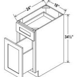 Shaker Espresso Trash Base Cabinet