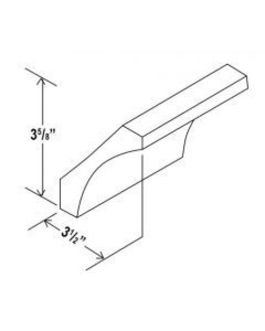 White Shaker Cove Crown Molding