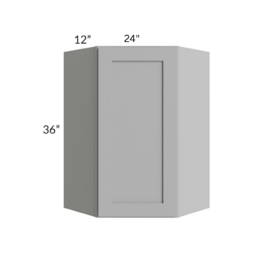 Shaker Gray 24″ Diagonal Corner Wall Cabinet