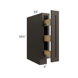 Shaker Espresso Spice Pull Base Cabinet