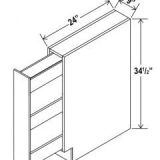 Shaker Espresso Spice Pull Base Cabinet