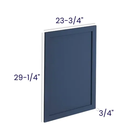 Navy Blue Shaker - Base Decorative Door Panel - 23-1/2"W X 29"H X 3/4"D