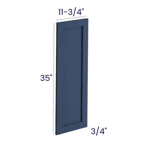 Navy Blue Shaker  - Wall Decorative Door Panel - 11-3/4"W X 35"H X 3/4"D