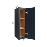 Shaker Navy Blue 30″ H Single Door Wall Cabinet