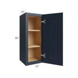 Shaker Navy Blue 30″ H Single Door Wall Cabinet