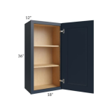 Shaker Navy Blue 36″ H Single Door Wall Cabinet