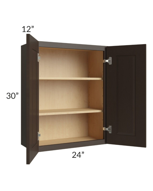 Shaker Espresso 30″ H Double Door Wall Cabinet