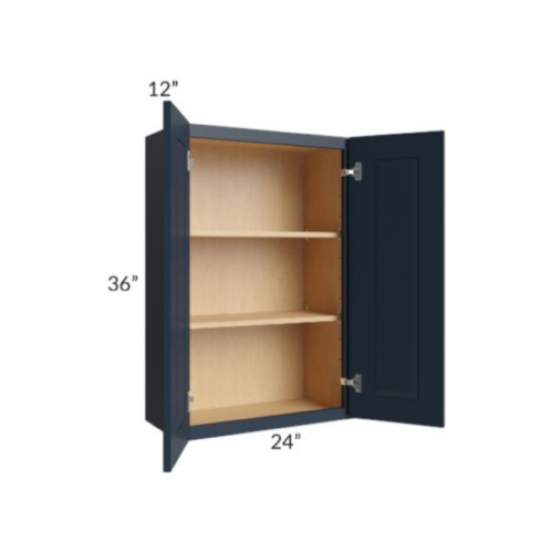 Shaker Navy Blue 36″ H Double Door Wall Cabinet