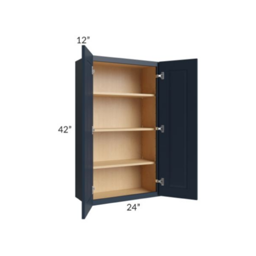 Shaker Navy Blue 42″ H Double Door Wall Cabinet