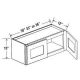 Shaker Gray 15″ H Double Door Wall Cabinet