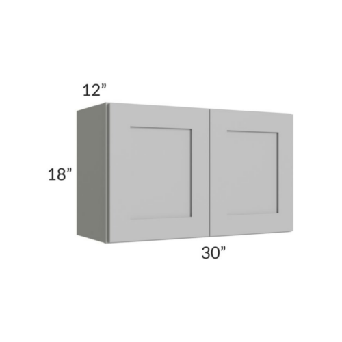 Shaker Gray 18″ H Double Door Wall Cabinet