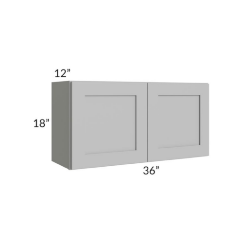 Shaker Gray - Wall Cabinet Double Door - 36"W X 18"H X 12"D With 2 Door