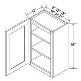 Shaker Navy Blue 30″ H Single Door Wall Cabinet