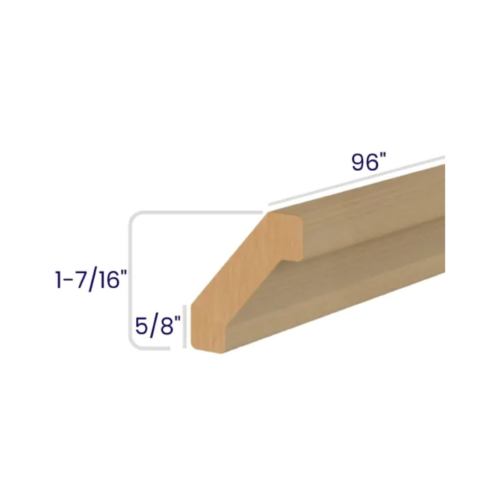 Slim White Oak - Crown Moulding - 2-1/8"D X 1 7/8"H X 96"W