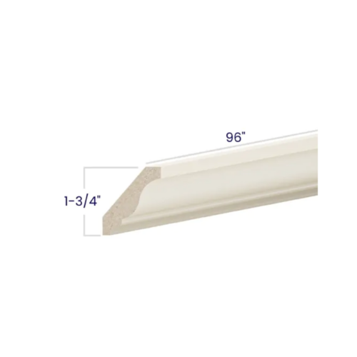 Charleston White - Crown Moulding - 2-1/8"D X 1 7/8"H X 96"W