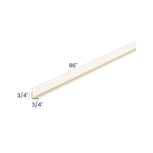 Charleston White - Outside Corner Moulding - 96"W X 3/4"H X 1/8"D