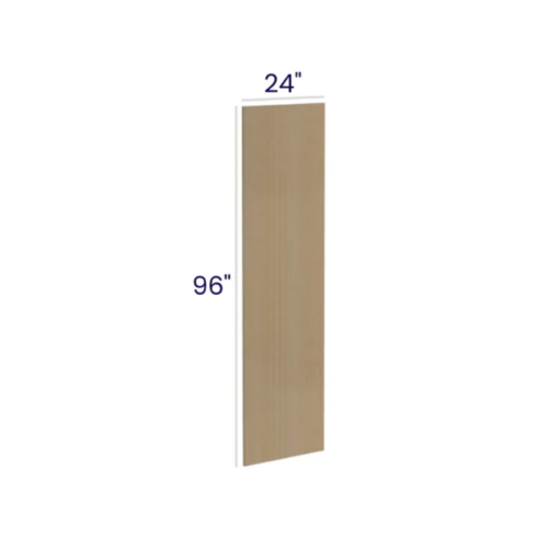 Slim White Oak - Refrigerator End Panel - 1-1/2"W X 96"H X 24"D Plywood With 1-1/2"W Filler