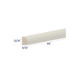 Charleston White - Shoe Moulding - 11/16"D X 11/16"H X 96"W