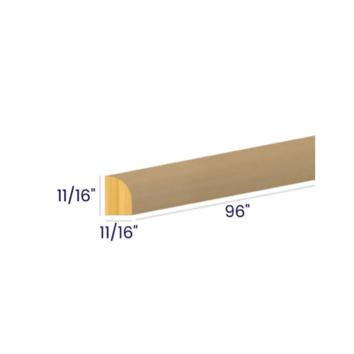 Slim White Oak - Shoe Moulding - 11/16"D X 11/16"H X 96"W
