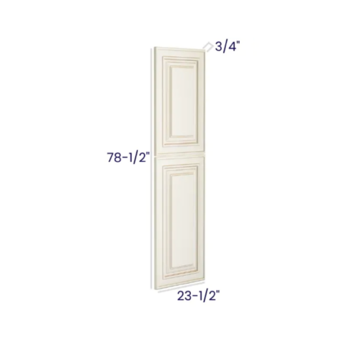 Charleston White - Tall Decorative Door Panel - 23-1/2"W X 78-1/2"H X 3/4"D