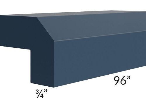 Shaker Navy Blue Angle Light Rail molding Modern Cabinets & Co