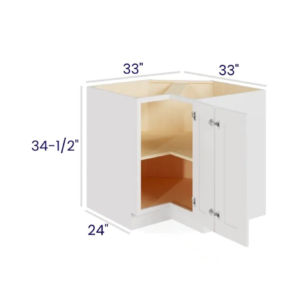 White Shaker Easy Reach Base Cabinet