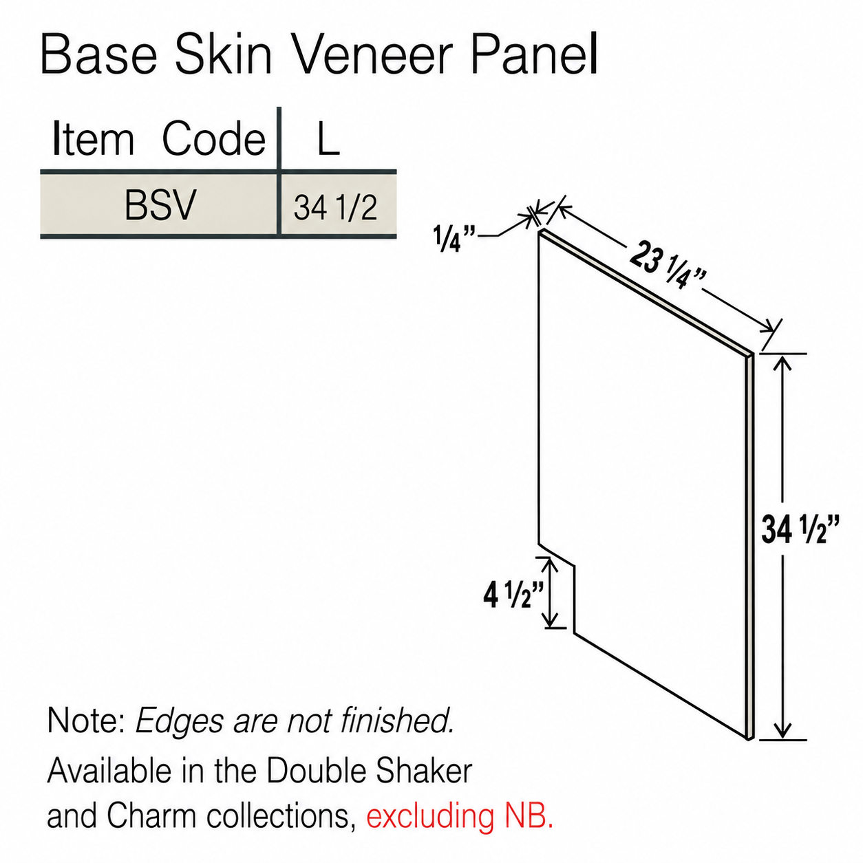 Shaker Gray Base Skin Veneer Panel - Image 2