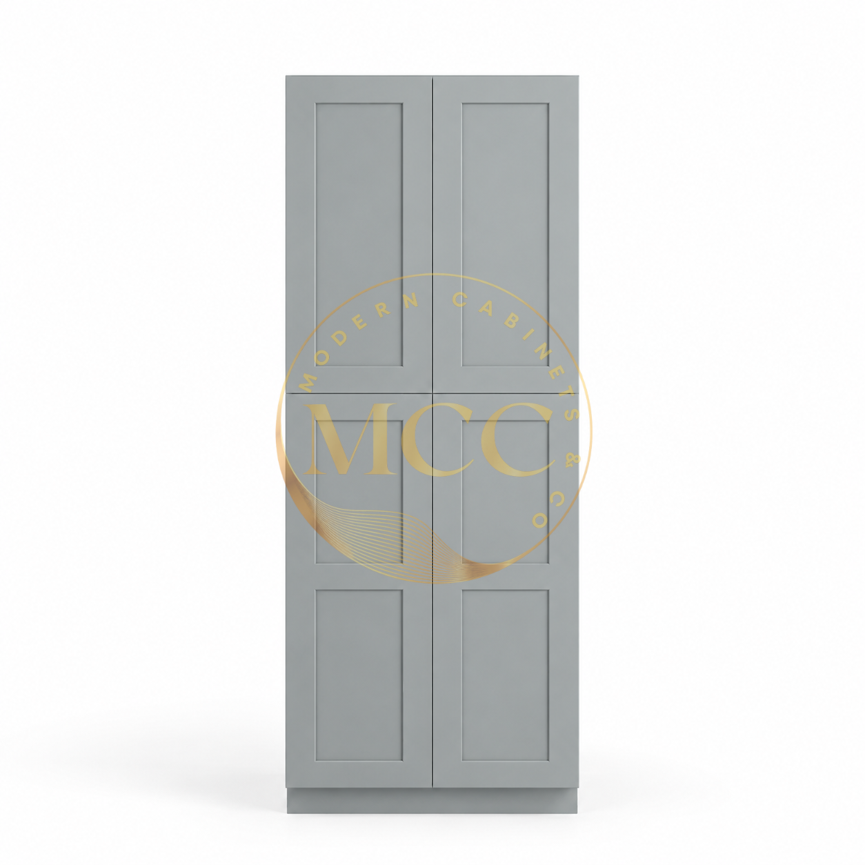 Shaker Gray 24″ W Two Double Door Utility Pantry Cabinet
