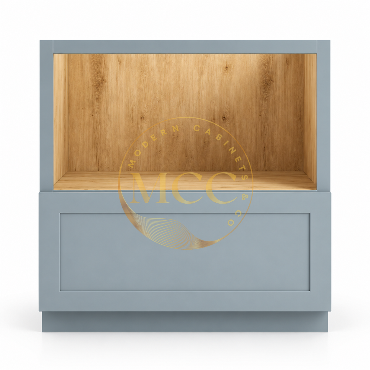 Shaker Gray Microwave Base Cabinet with Single Drawer