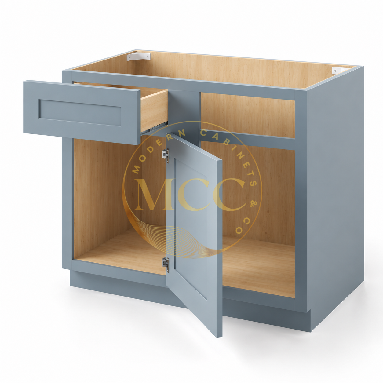 Shaker Gray Blind Corner Base Cabinet (L/R interchangeable) - Image 2