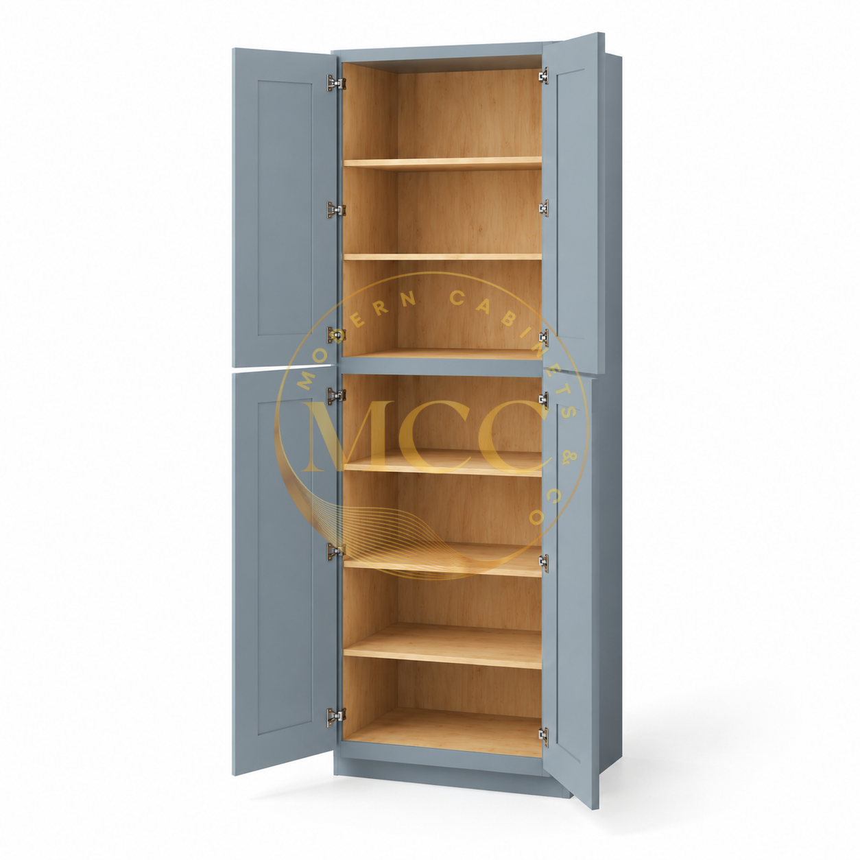 Shaker Gray 24″ W Two Double Door Utility Pantry Cabinet - Image 2