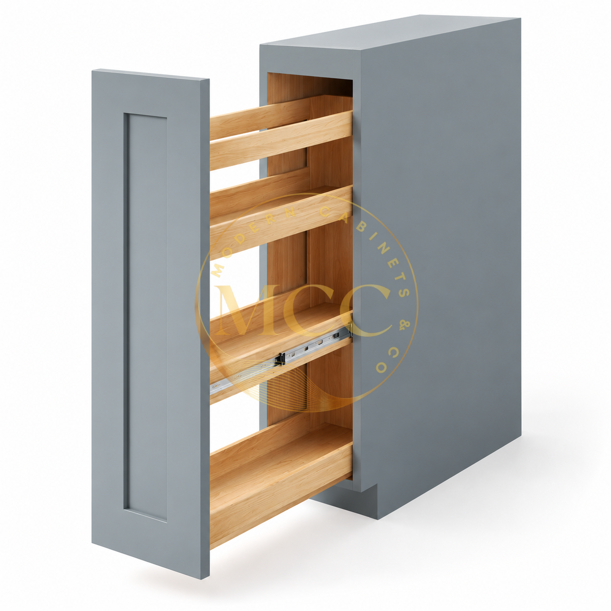 Shaker Gray Spice Pull Base Cabinet - Image 2