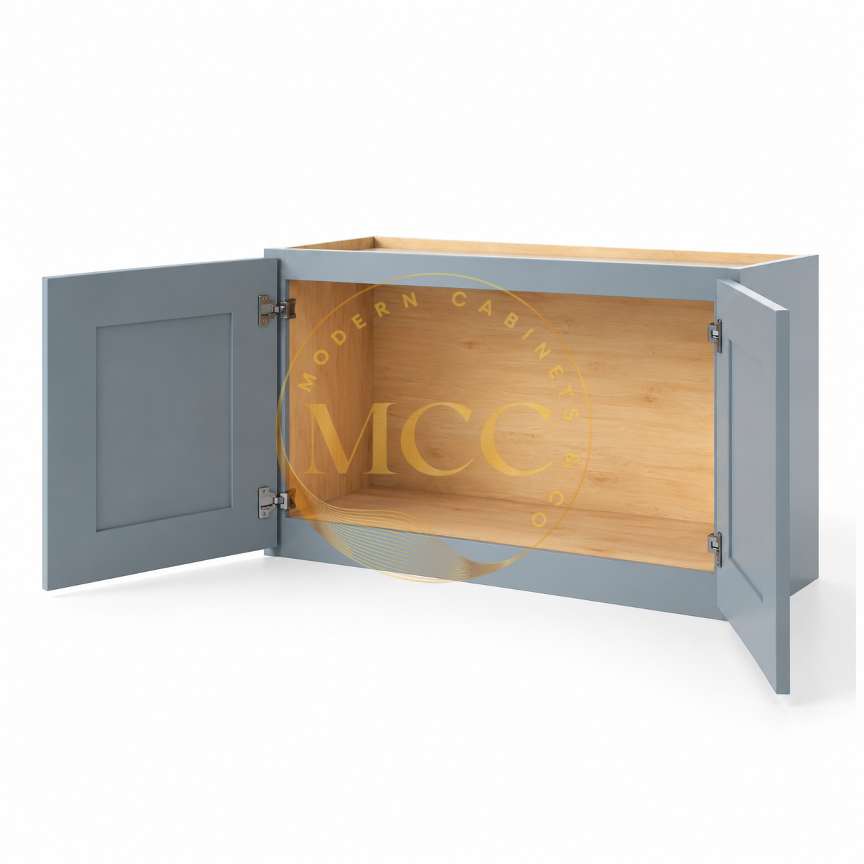 Shaker Gray 12″ H Double Door Wall Cabinet - Image 2