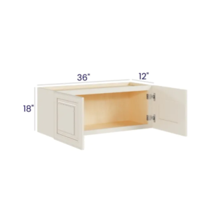 Charleston White - Wall Cabinet Double Door - 36"W X 18"H X 12"D With 2 Door